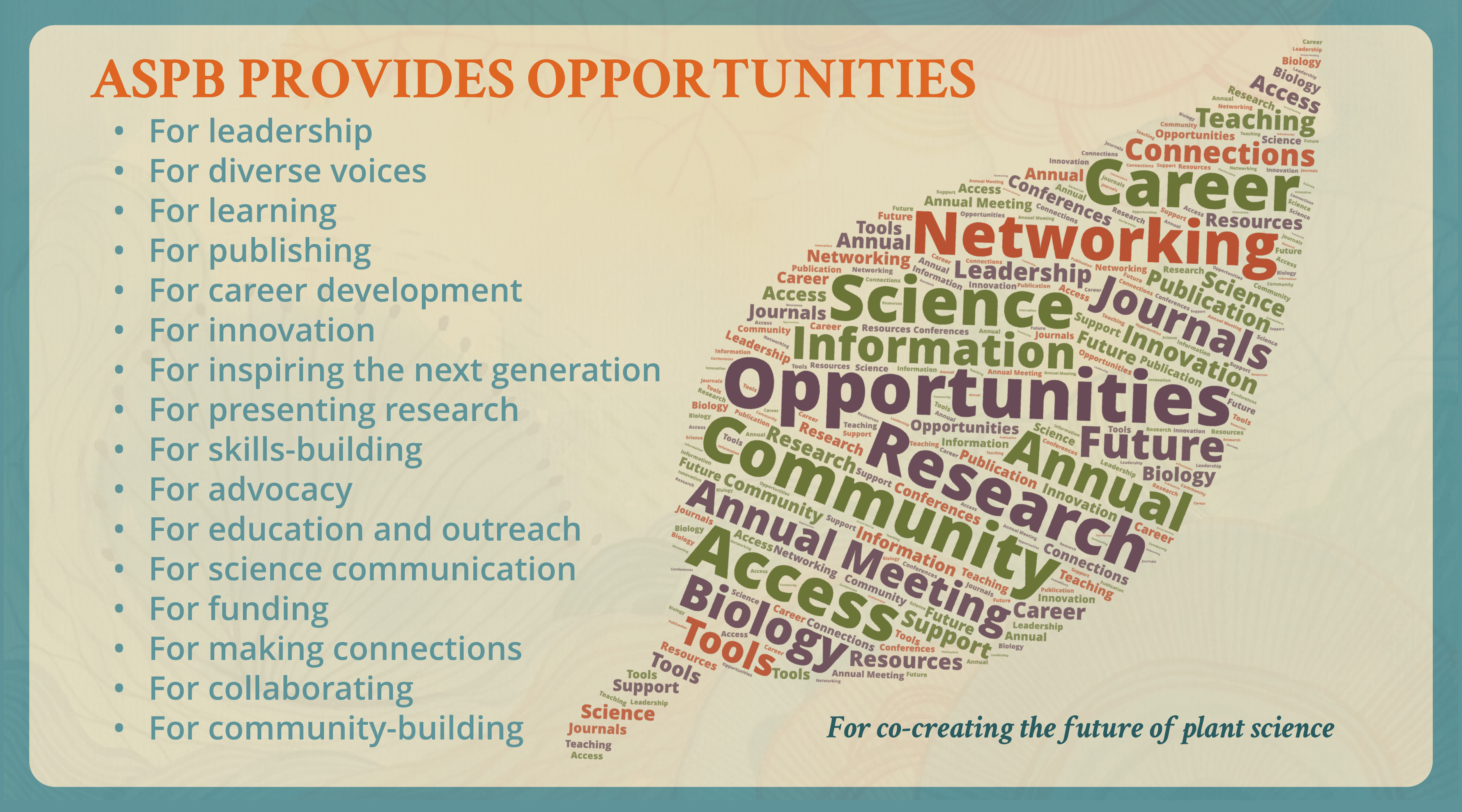 ASPB Provides Opportunities